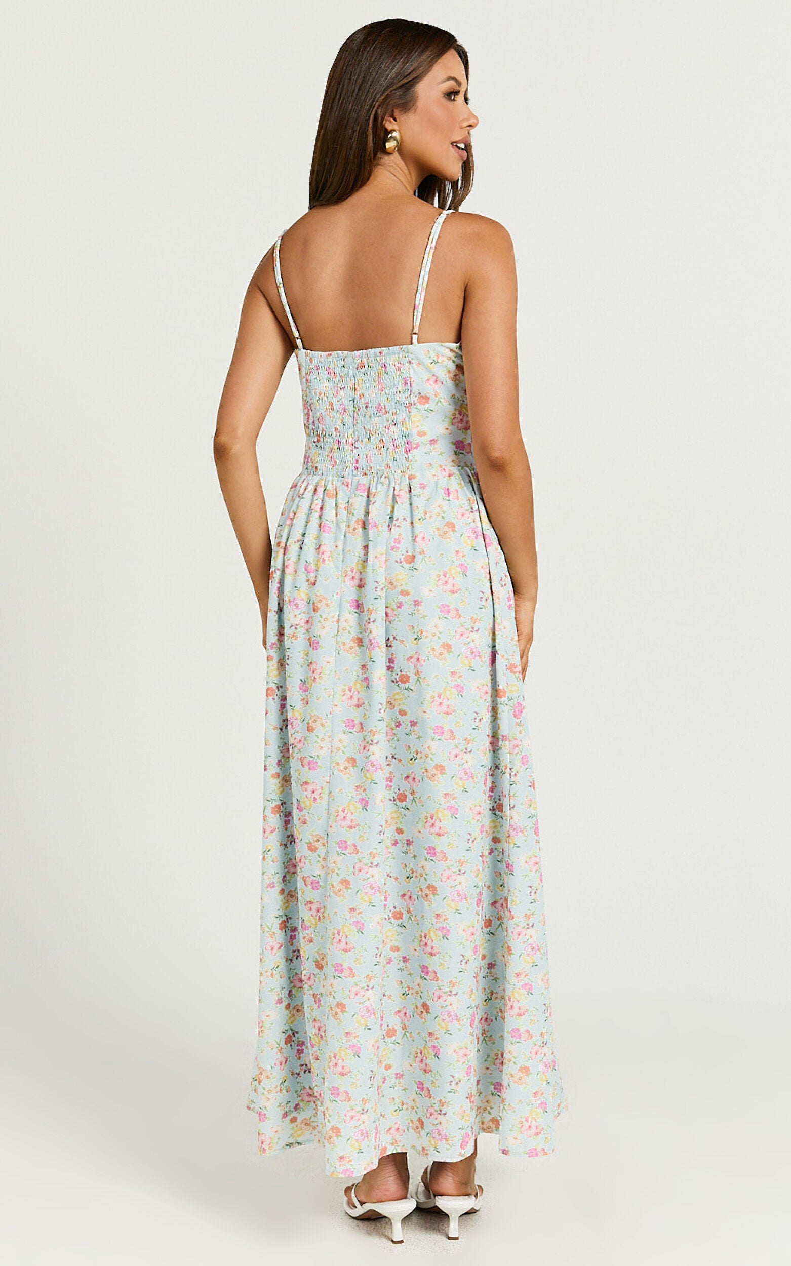 Jessica Midi Dress - Sweetheart Neck  Fit & Flare Midi Dress in Vintage Floral