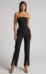 Vaira Top - Strapless Corset Top in Black