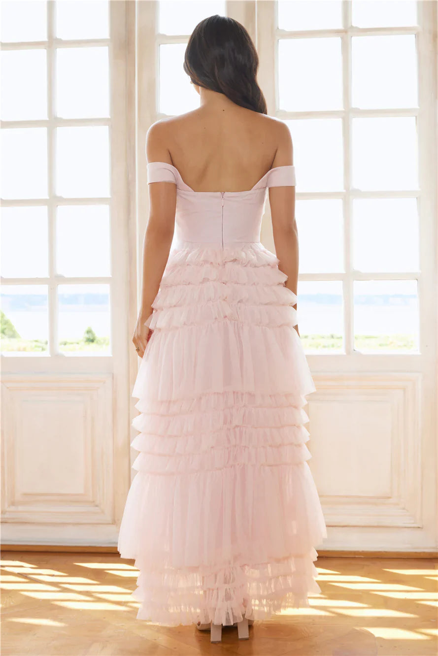 Princess Of Dreams Tulle Maxi Dress Pink