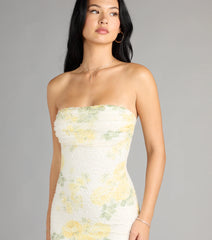 Kaley Floral Beaded Mini Dress