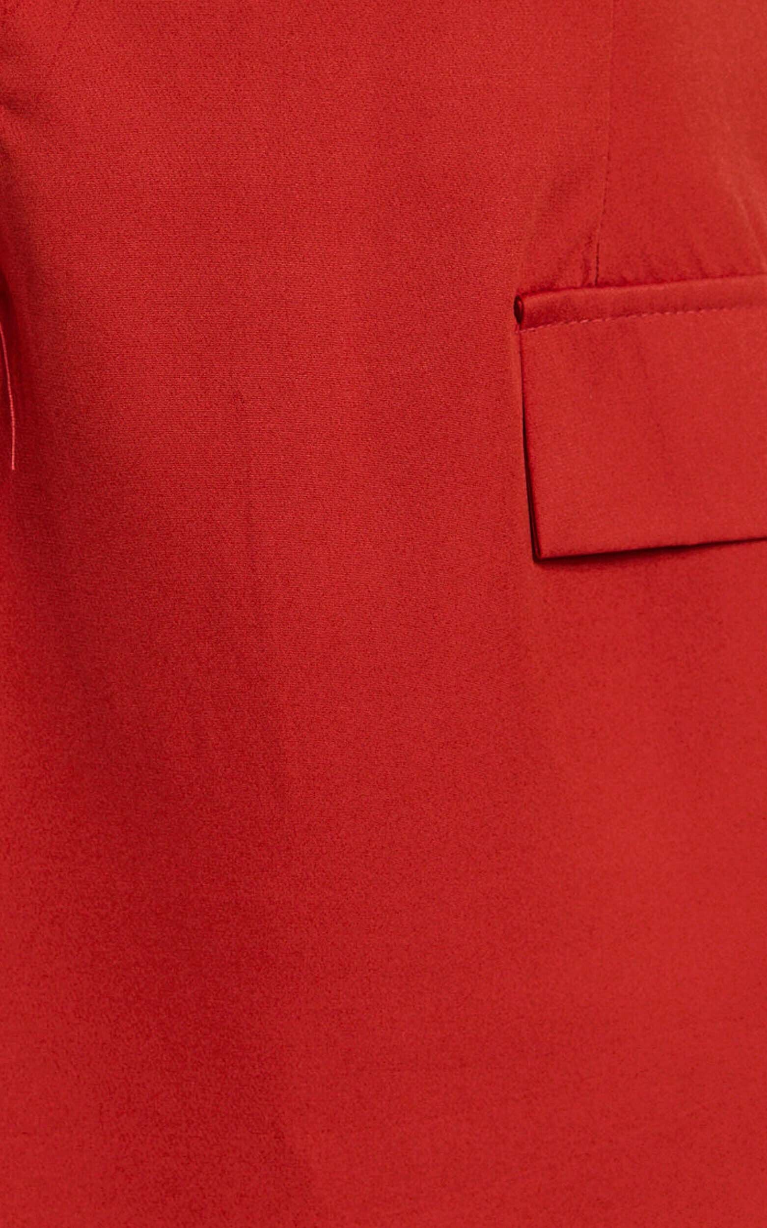 Wyatt Mini Dress -  Short Sleeve Corset A Line Dress in Red
