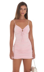 Butterfly Open Back Bodycon Dress in Pink