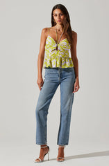 Minka Floral Peplum Top