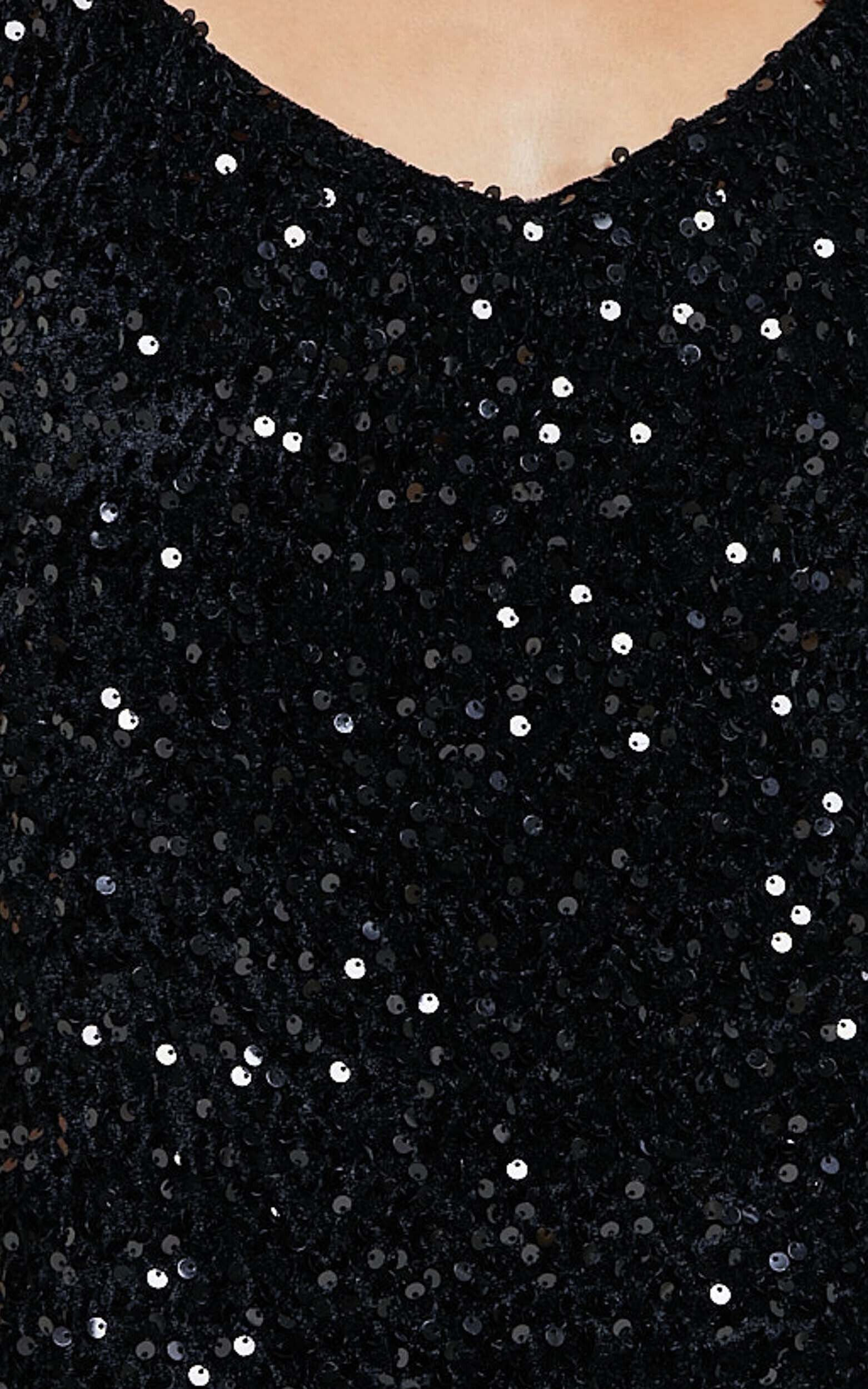 Salome Mini Dress - Bodycon Sequin Dress in Black