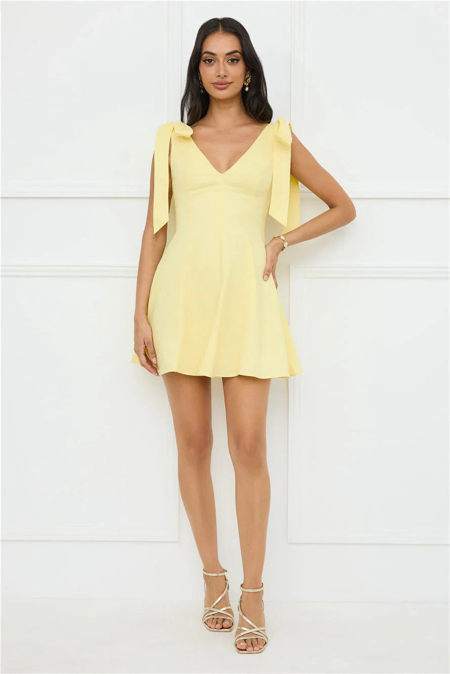 Pretty In Power Mini Dress Yellow