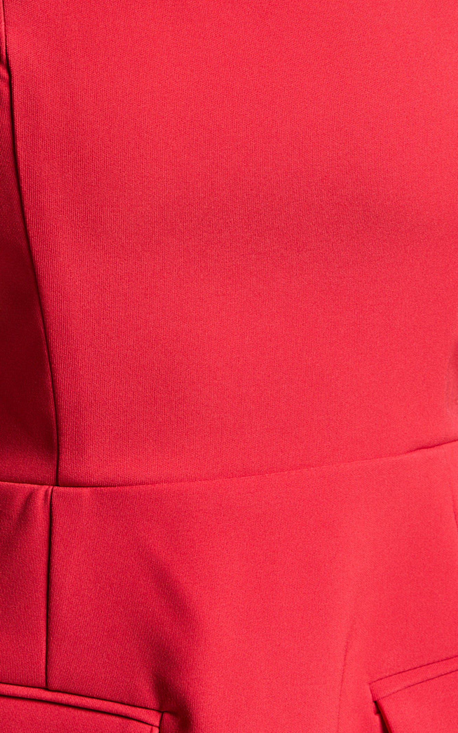 Katia Mini Dress - Strappy Corset A Line Dress in Red