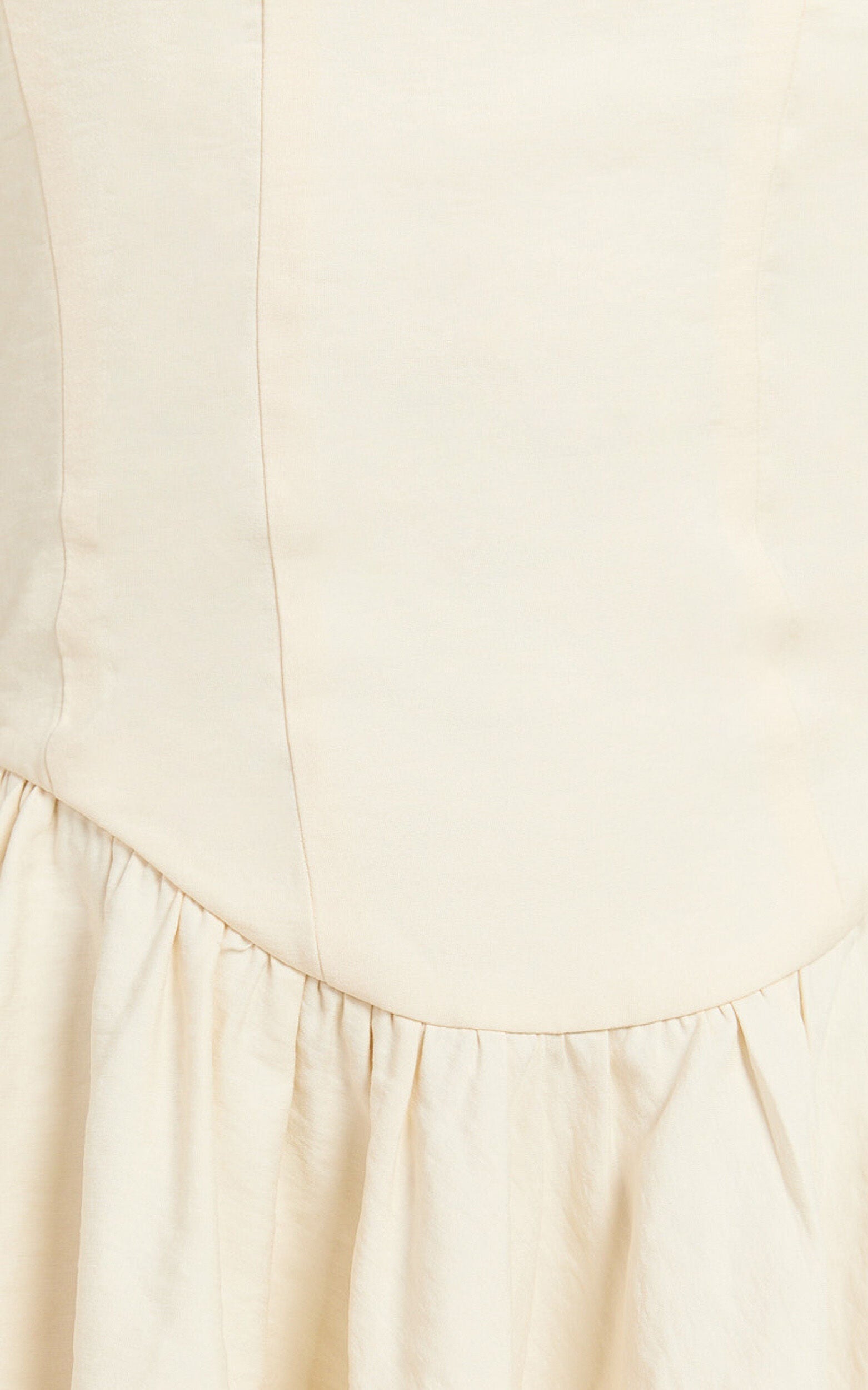 Leanora Mini Dress - Scoop Neck Corset Dress in Ivory