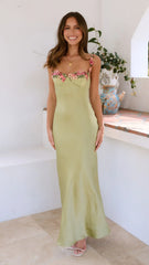 Aurora Maxi Dress - Lime
