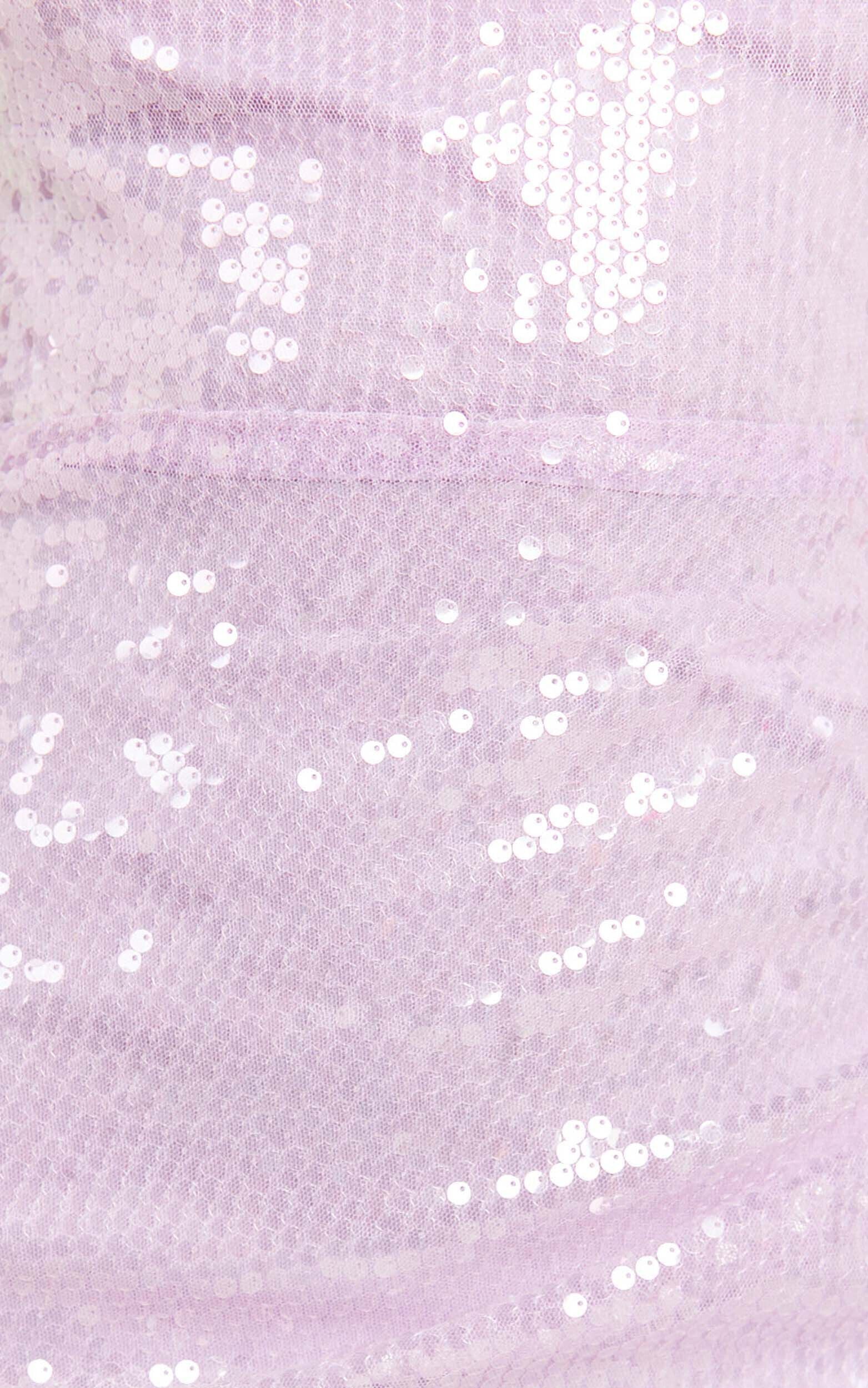 Blake Mini Dress - Scoop Neckline Sequin Dress in Lilac
