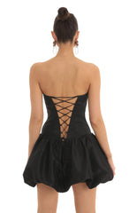 Corset Bubble Dress in Black