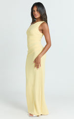 Criselda Maxi Dress - One Shoulder Maxi Dress in Lemon
