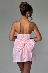 Elenora Mini Dress - BLUSH/IVORY