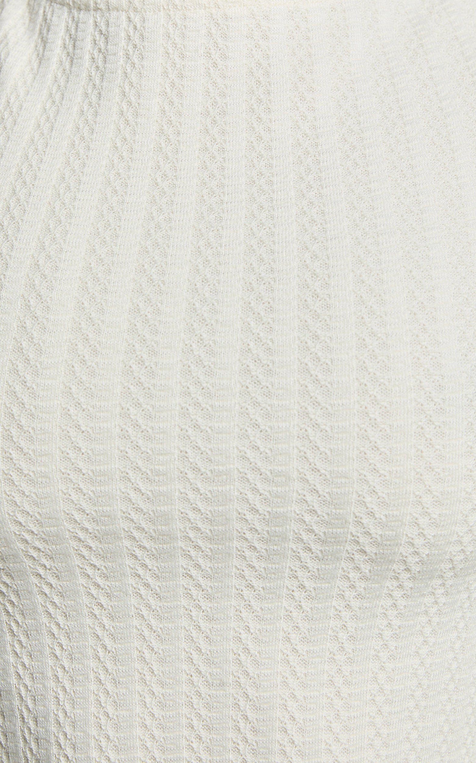 Flared Long Sleeve A-Line Mini Dress in Off White