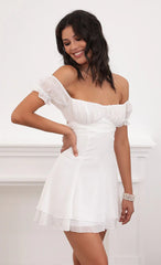 Off Shoulder Dress in White