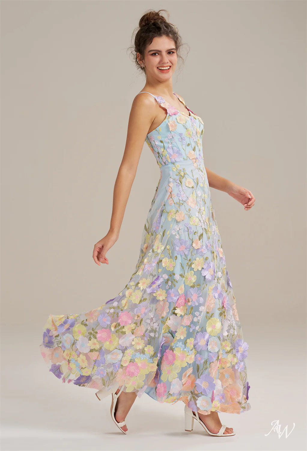 Alison A-line Tulle V-Neck Dresses