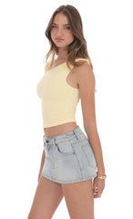 Mini Denim Skort in Light Blue