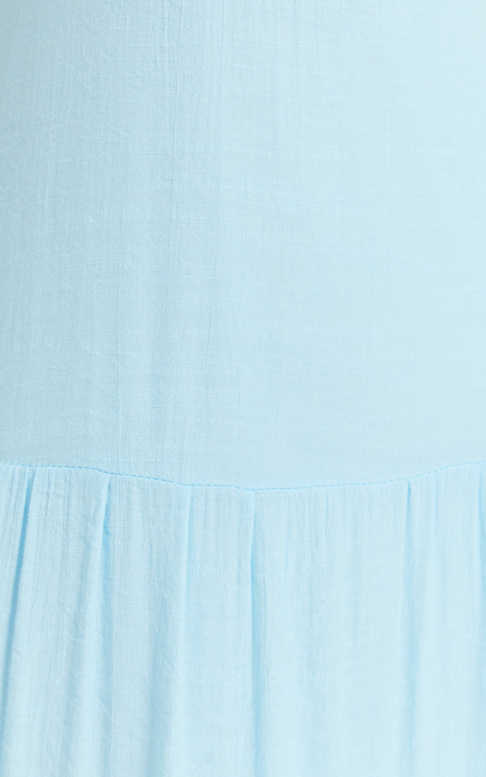 Nabby Midi Dress - Sweetheart Ruched Bust Short Sleeve Dress in Blue