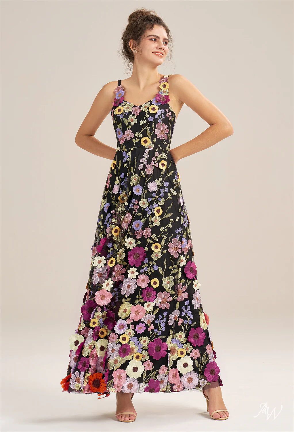 Alison A-line Tulle V-Neck Dresses