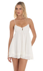 Babydoll Slip Dress in White