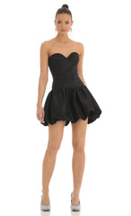 Corset Bubble Dress in Black