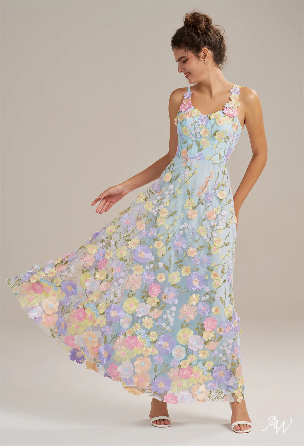 Alison A-line Tulle V-Neck Dresses