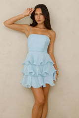Behind The Scenes Mini Dress Blue