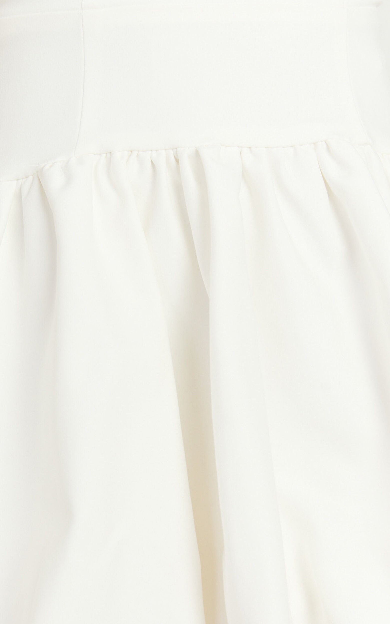 Textured Drop Waist Bubble Hem Mini Dress in Off White