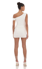 Off Shoulder Bodycon Dress in White