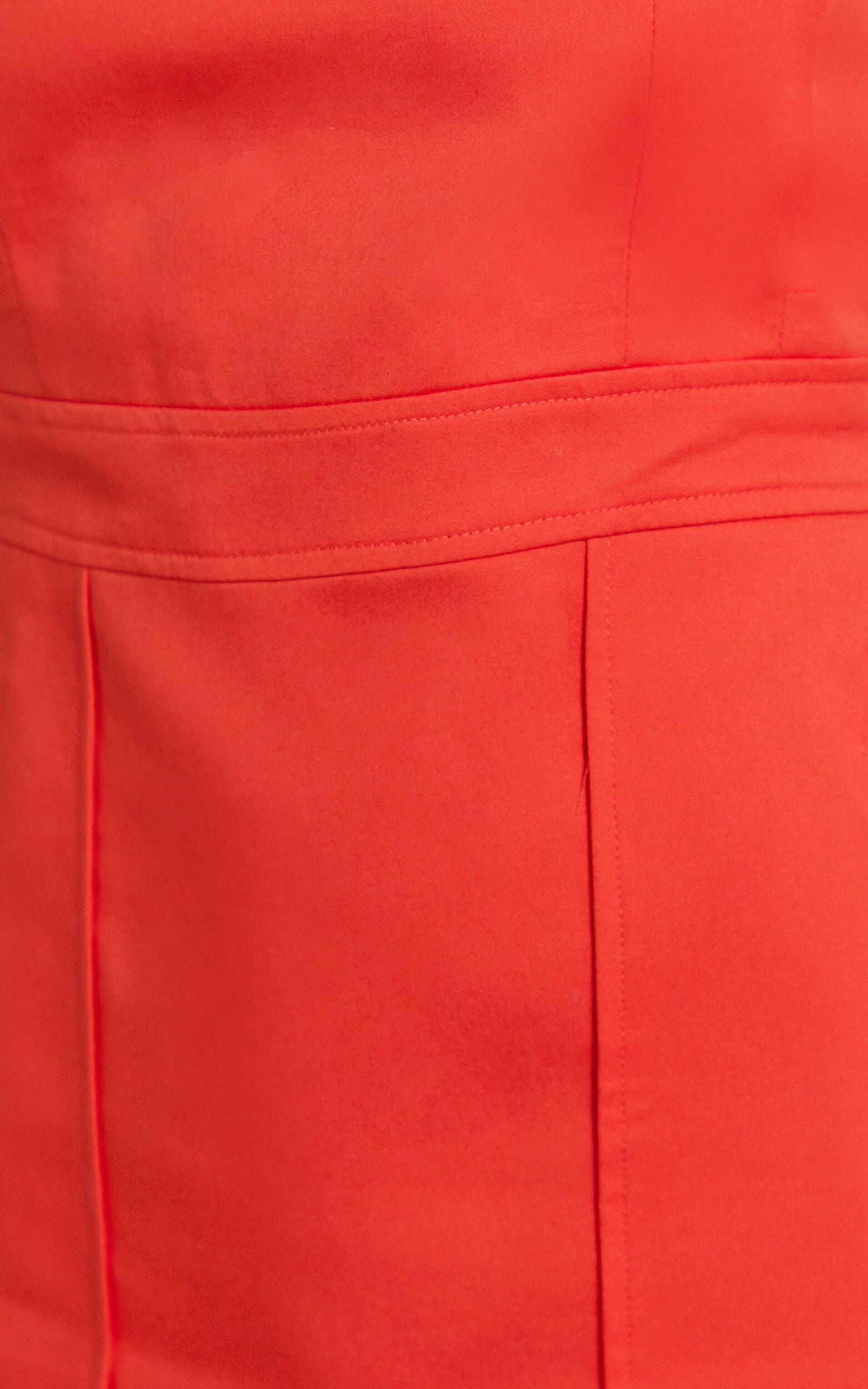 Selina Mini Dress - Square Neck Bodycon Dress in Orange