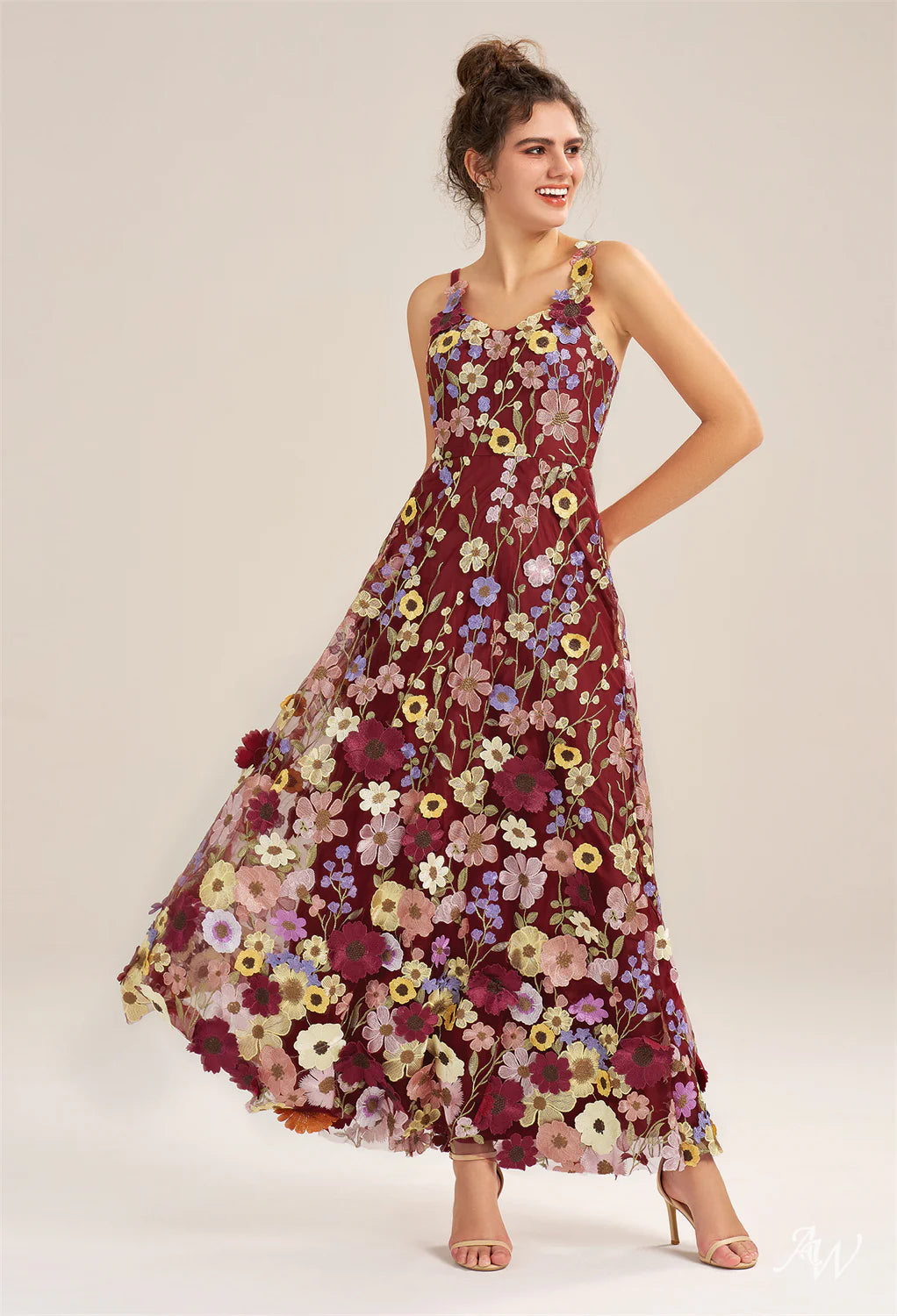 Alison A-line Tulle V-Neck Dresses