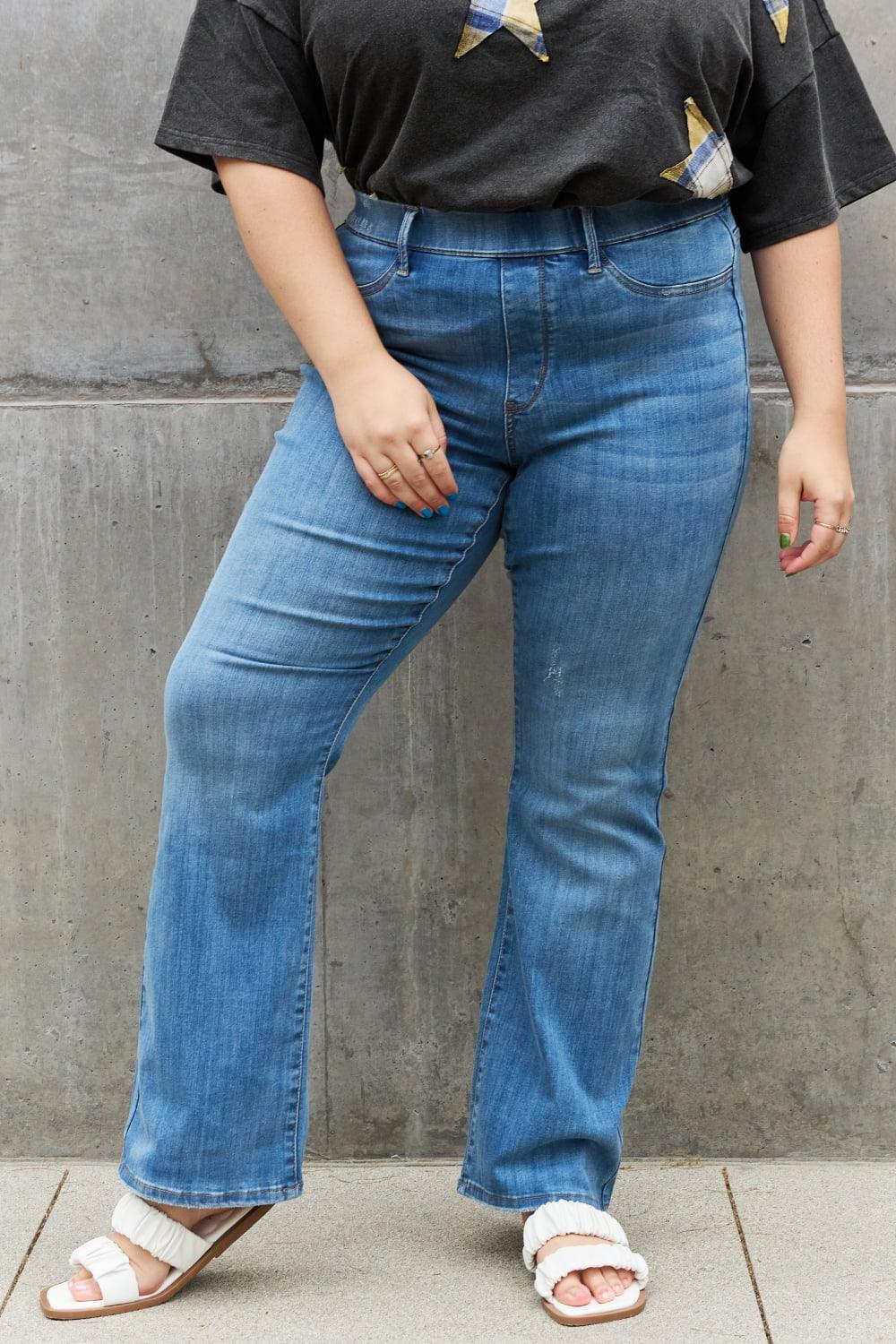 Judy Blue Lolita High Waist Pull On Slim Bootcut Jeans