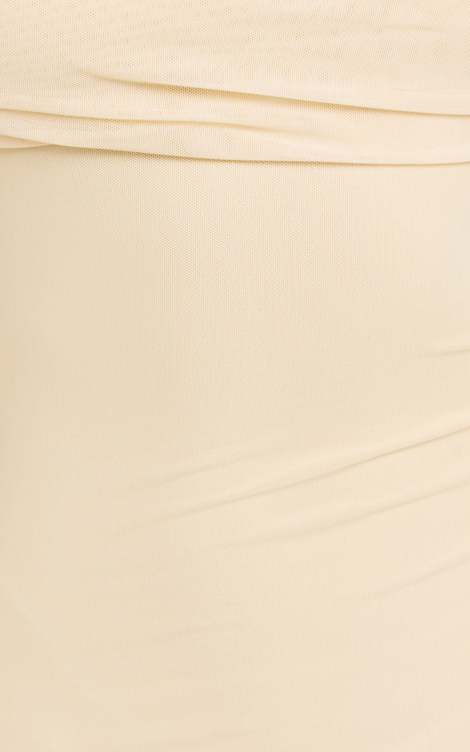 Bethanie Maxi Dress - Off The Shoulder Mesh Dress in Cream