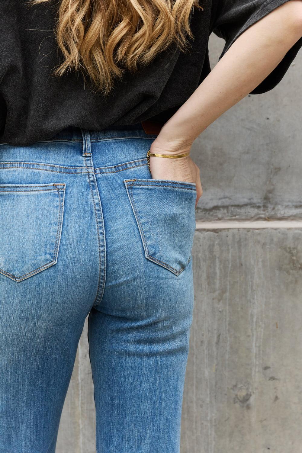 Judy Blue Lolita High Waist Pull On Slim Bootcut Jeans
