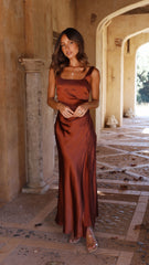 Alaria Maxi Dress - Rust
