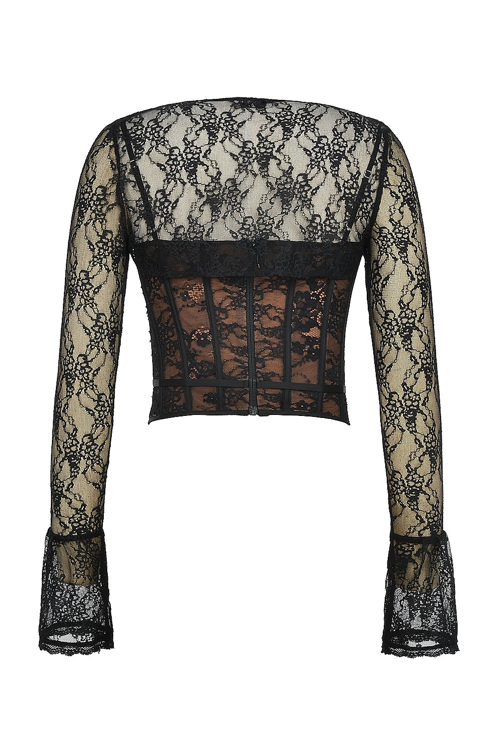 Black Lace Corset Top With Bolero