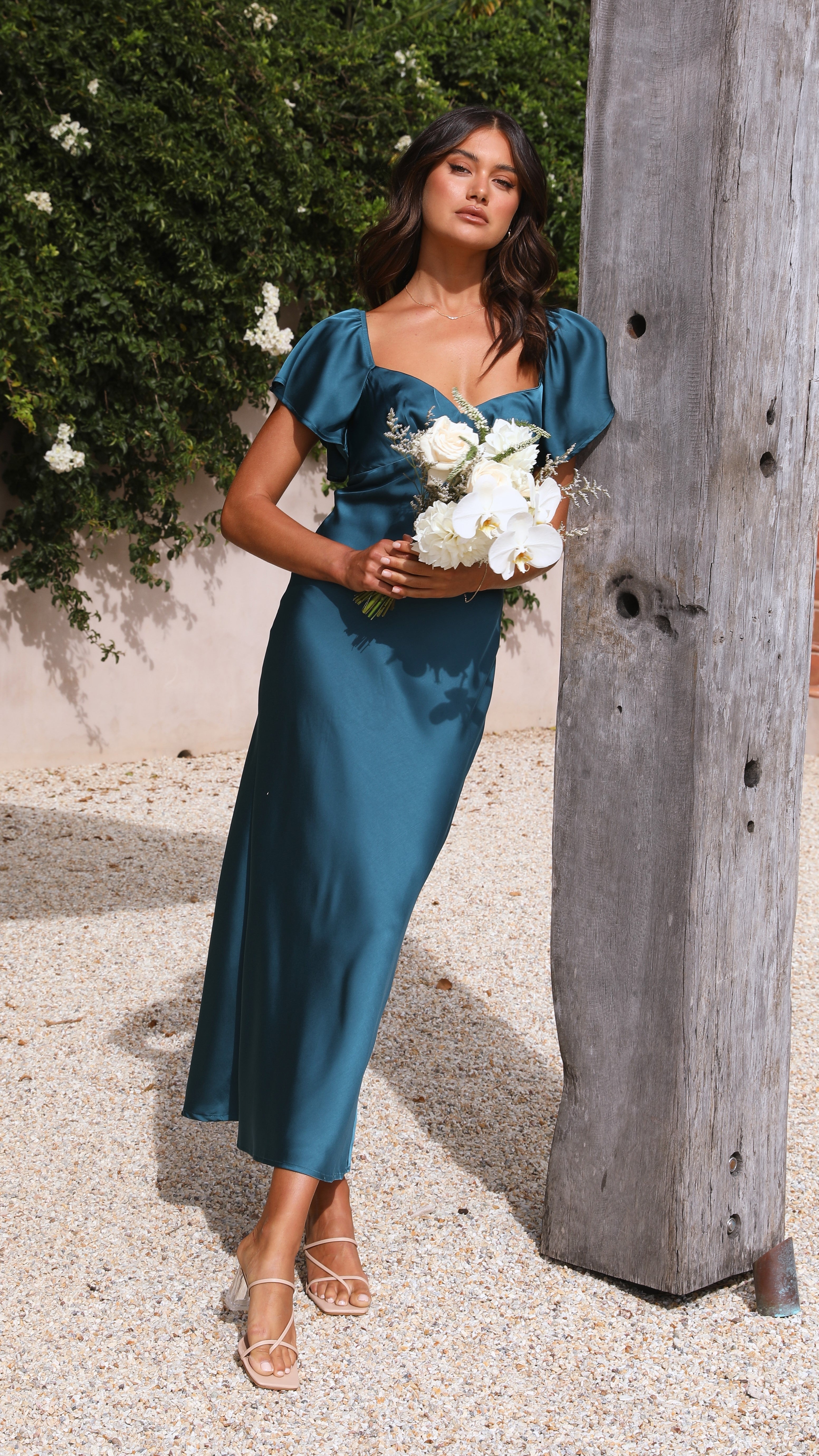 Carmen Midi Dress - Teal