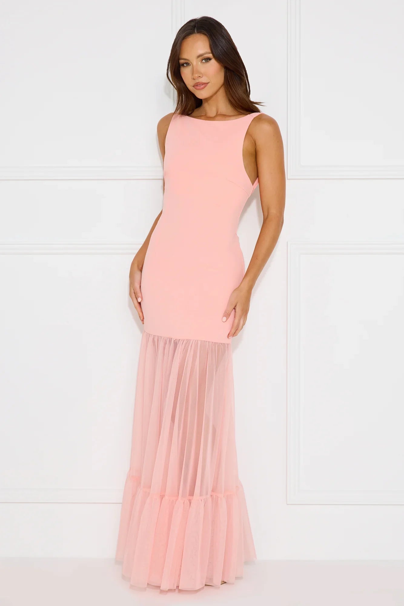 Chic Whispers Maxi Dress Pink