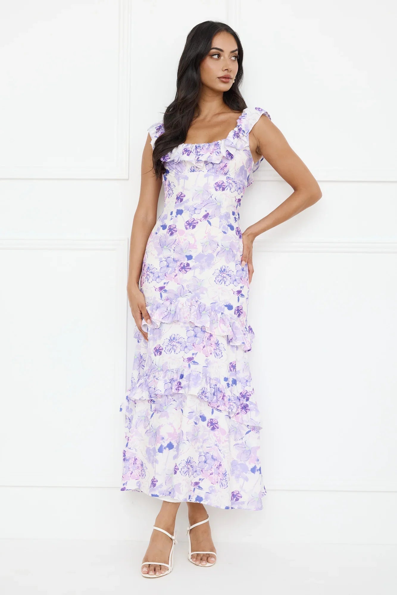 Midnight Magnolia Maxi Dress Purple
