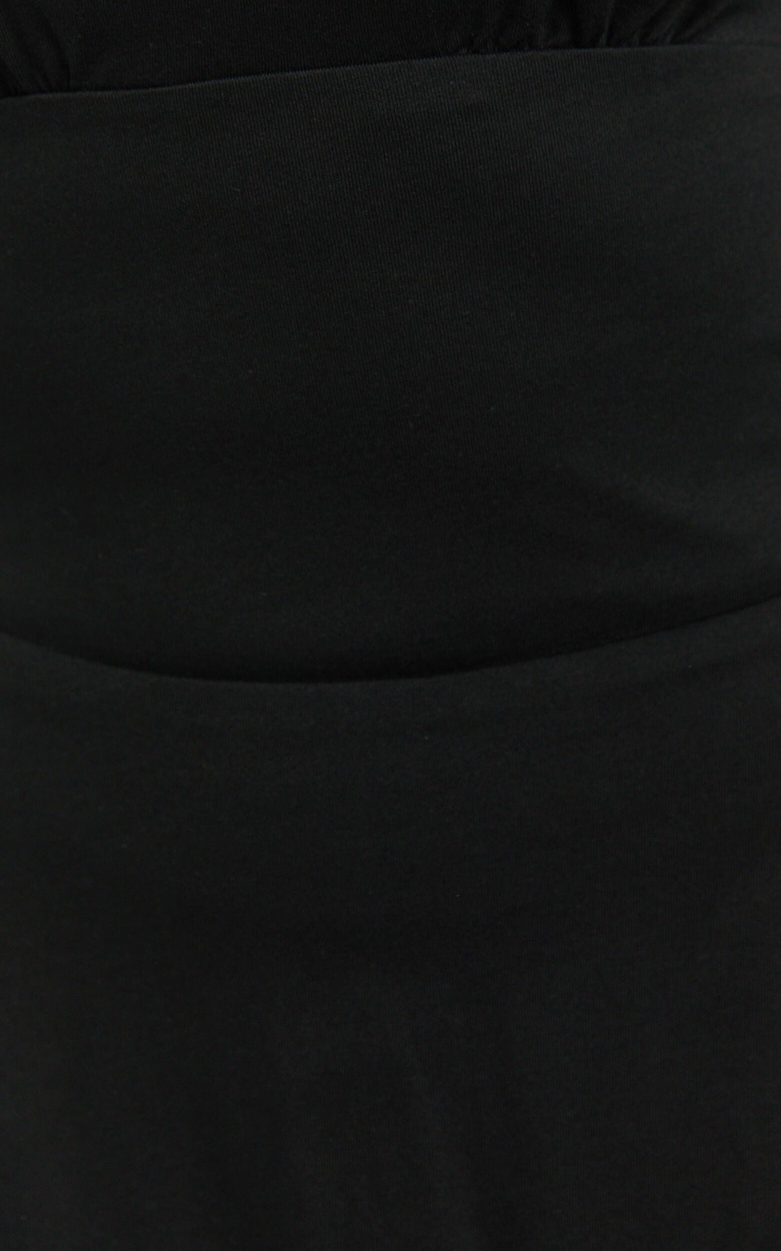 Attica Mini Dress - Straight Neck Fit And Flare Dress in Black