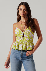 Minka Floral Peplum Top