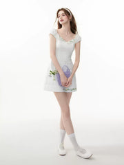 So Fab Ruffled And Smocked Mini Dress