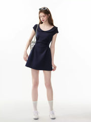 Whisper Collar Mini Dress